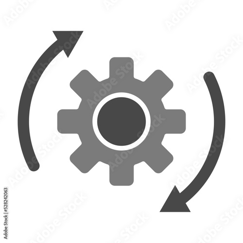 Cycle Greyscale Glyph Icon