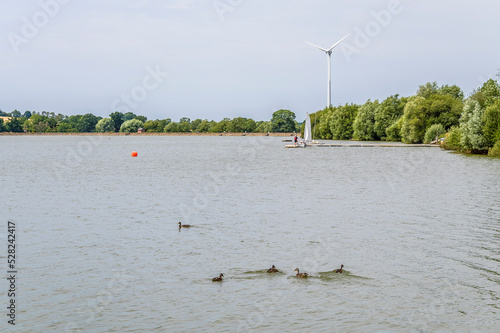 A view across Boddington Reservoir, Northampton, UK in summertime photo