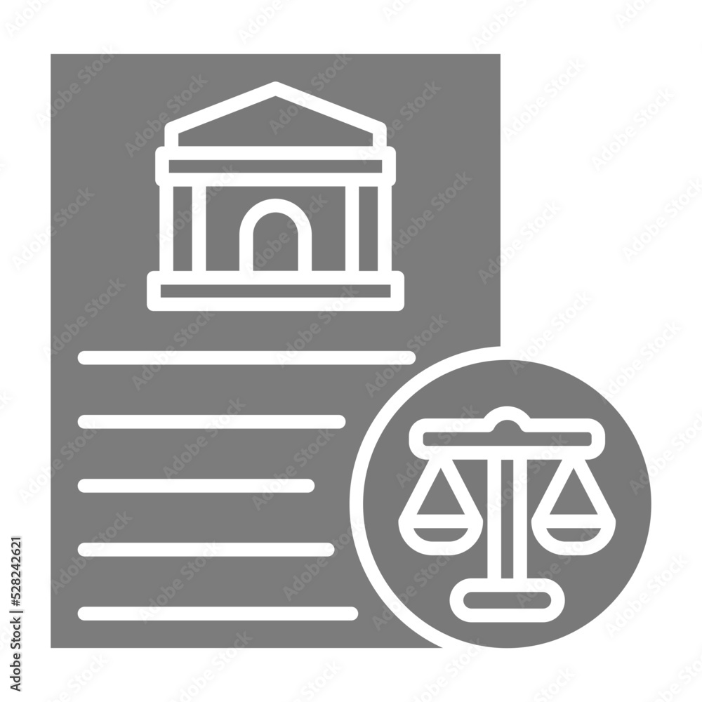 Legal Greyscale Glyph Icon Legal Greyscale Glyph Icon