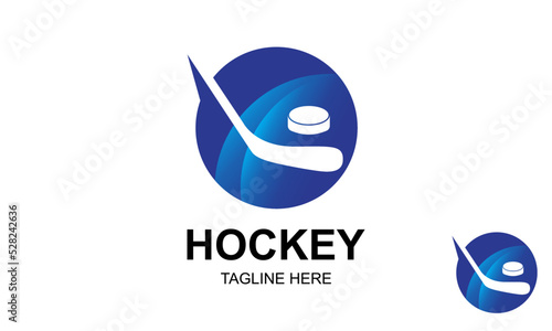 Hockey Logo Design Template. Modern professional hockey logo for sports teams.