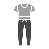 Jumpsuit Greyscale Glyph Icon