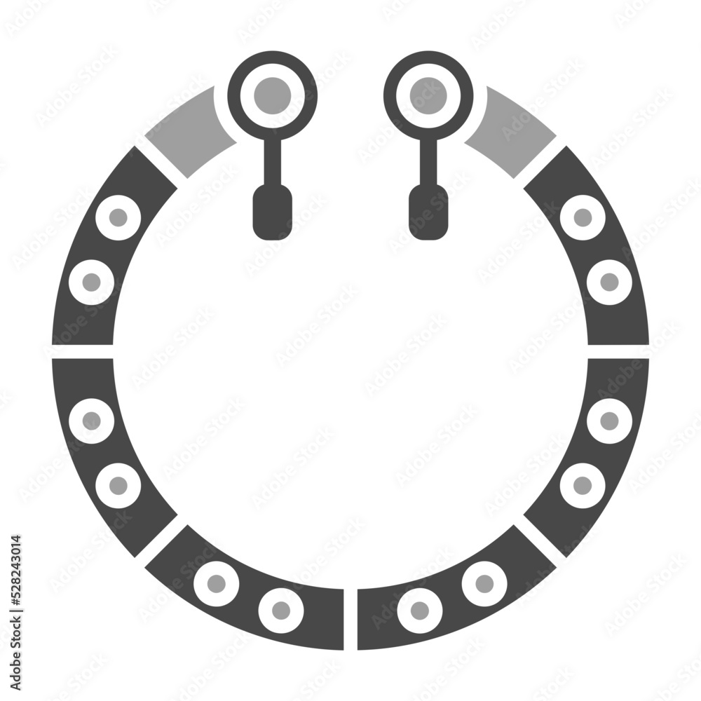 Naklejka premium Bracelet Greyscale Glyph Icon