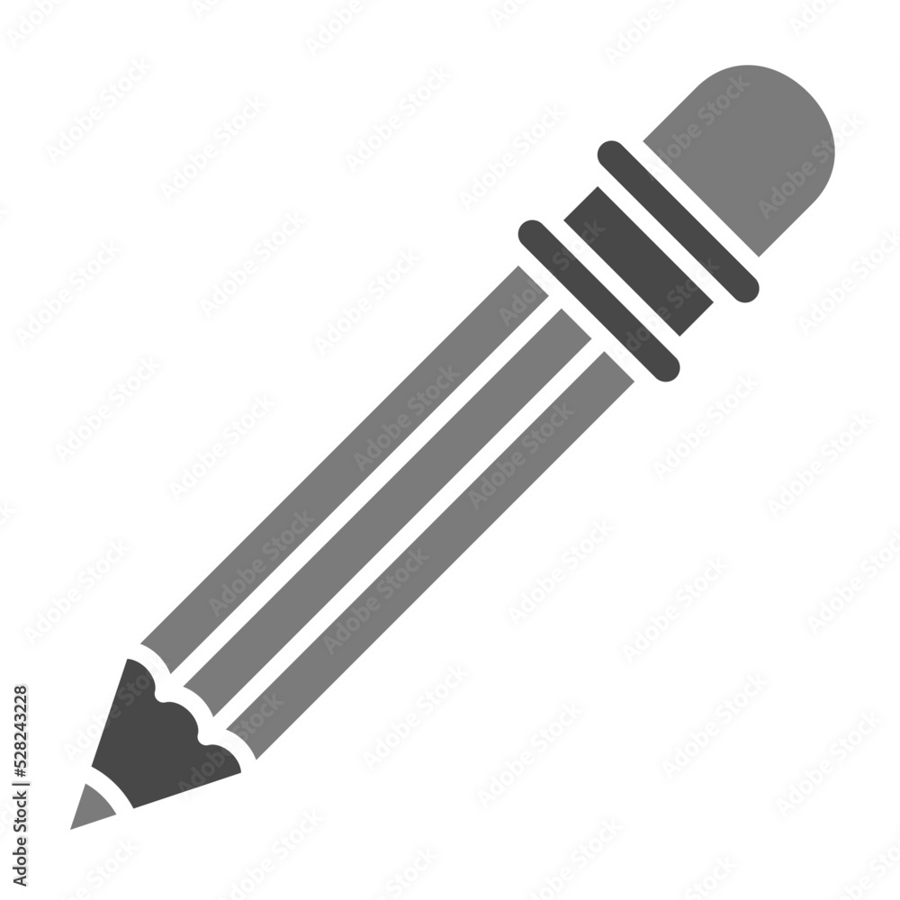Pencil Greyscale Glyph Icon Pencil Greyscale Glyph Icon