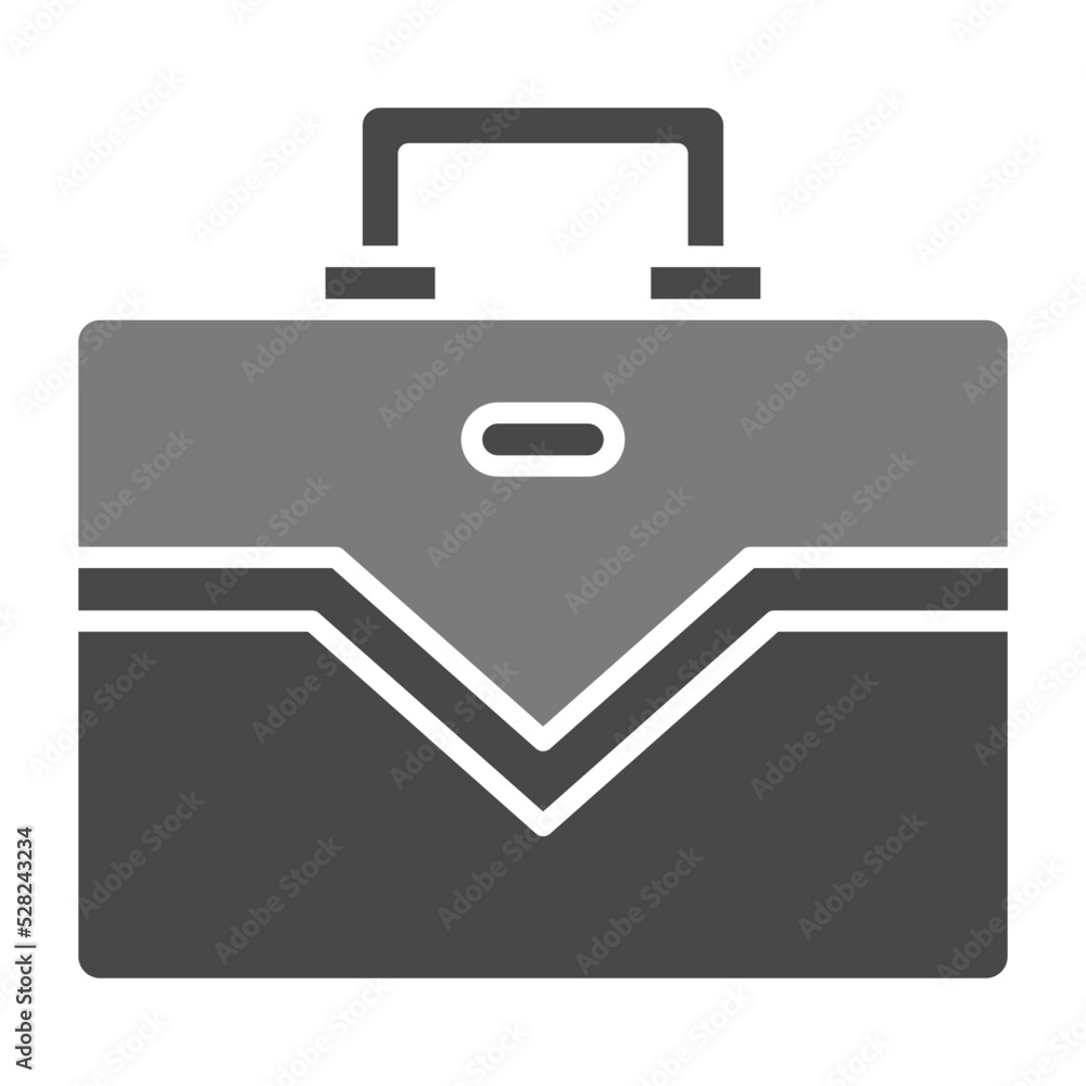 Fototapeta premium Briefcase Greyscale Glyph Icon