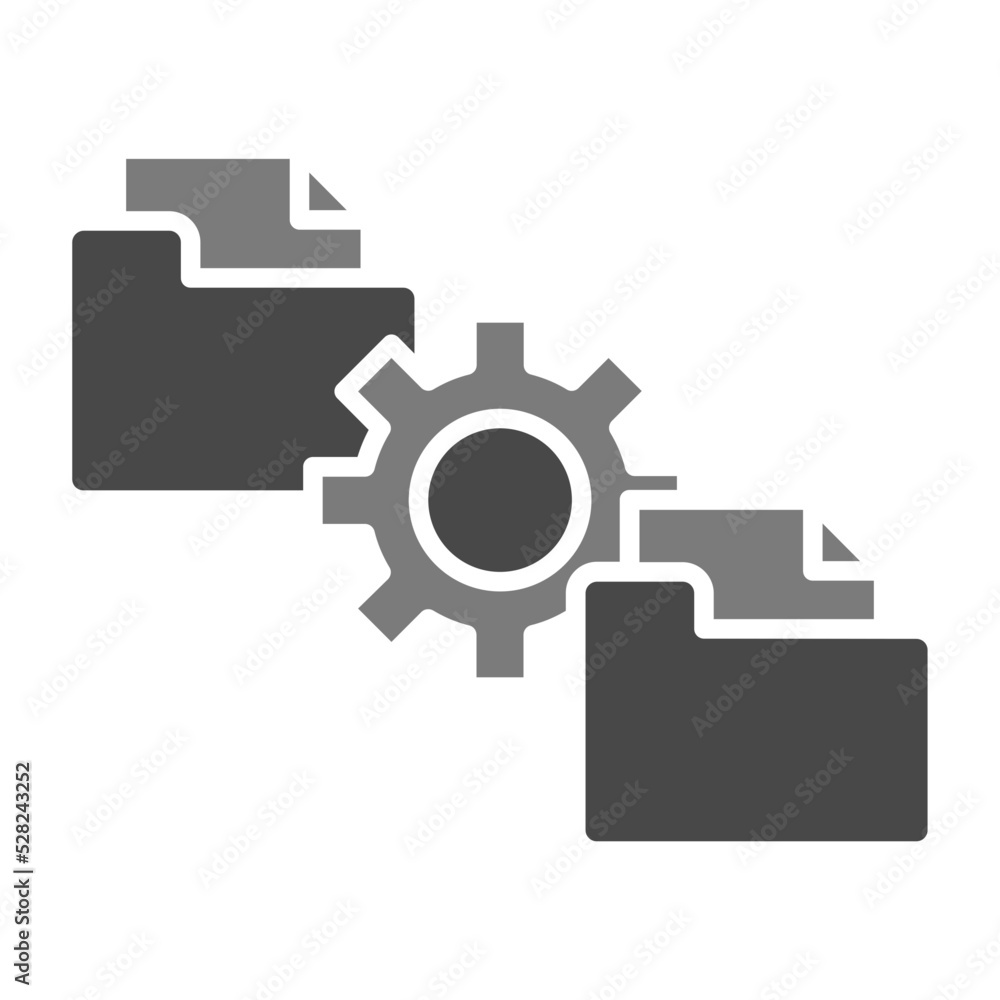 File Management Greyscale Glyph Icon File Management Greyscale Glyph Icon