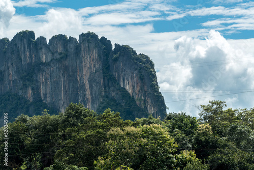 Mountain Landscape in Meuang Feuang District of Vientiane Province, Laos