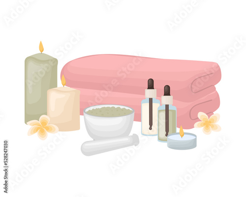 SPA service concept. Background for web, landing pages, etc. Cute flat style.