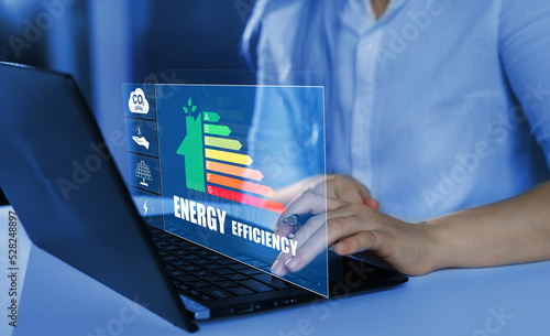 Foto Efficiency energy rating concept