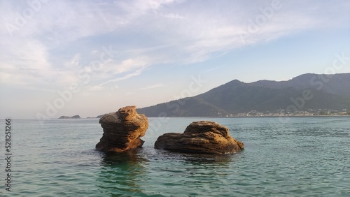 Beautiful rocks in the sea