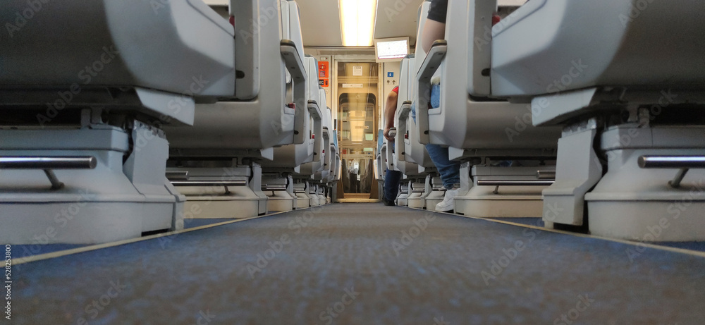 Normal class train carriage corridor Normal class train carriage corridor