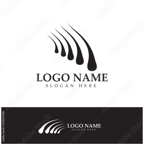 Hair treatment logo hair transplantation logo,removal logo vector image design illustration