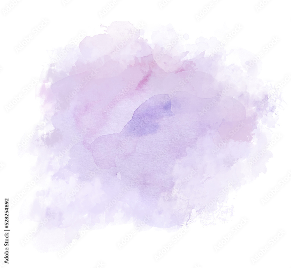 Watercolor light purple spot, single hand painted Abstract element for wedding and party design