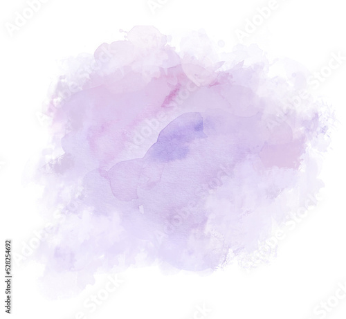 Watercolor light purple spot, single hand painted Abstract element for wedding and party design