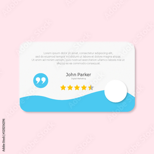 suitable for a testimonial in sharing applications or websites. with a blend of soft colors so comfortable to see.