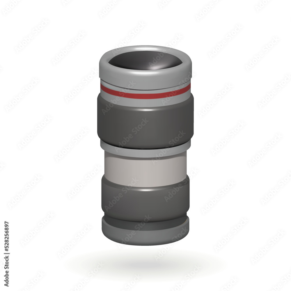 camera lens isolated vector 3d icon. camera lens 3d illustration. camera lens isolated vector 3d icon. camera lens 3d illustration.