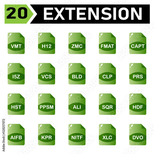 File Extension icon include vmt, h12, zmc, fmat, capt, i5z, vcs, bld, clp, prs, hst, ppsm, ali, sqr, hdf, aifb, kpr, nitf, xlc, dvo, file, format, extension, document, sign,