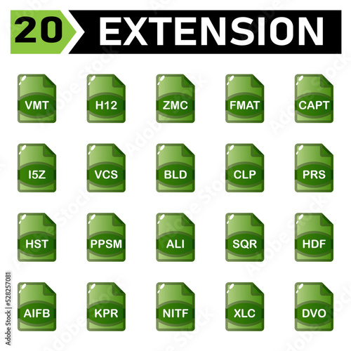 File Extension icon include vmt, h12, zmc, fmat, capt, i5z, vcs, bld, clp, prs, hst, ppsm, ali, sqr, hdf, aifb, kpr, nitf, xlc, dvo, file, format, extension, document, sign,