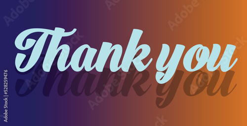 Stylish Thankyou calligraphy design.