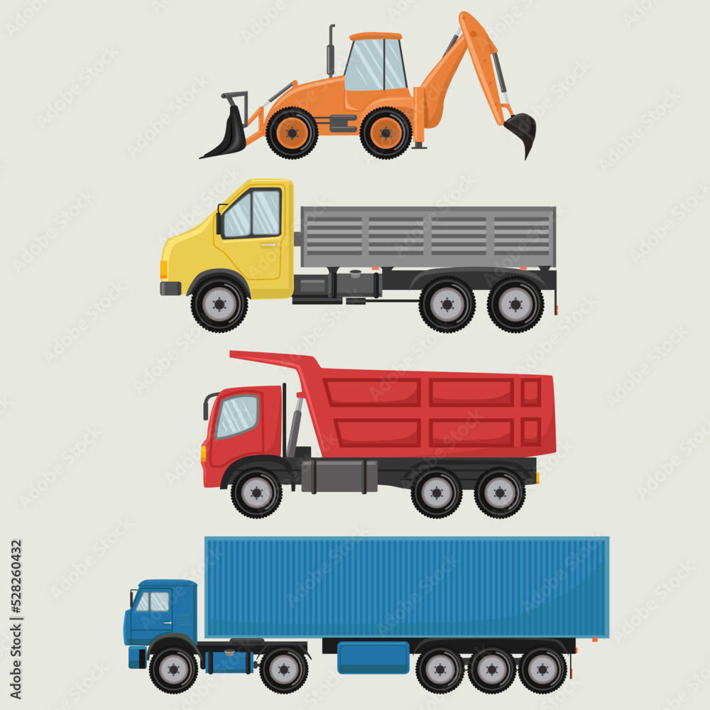 Naklejka premium set of trucks