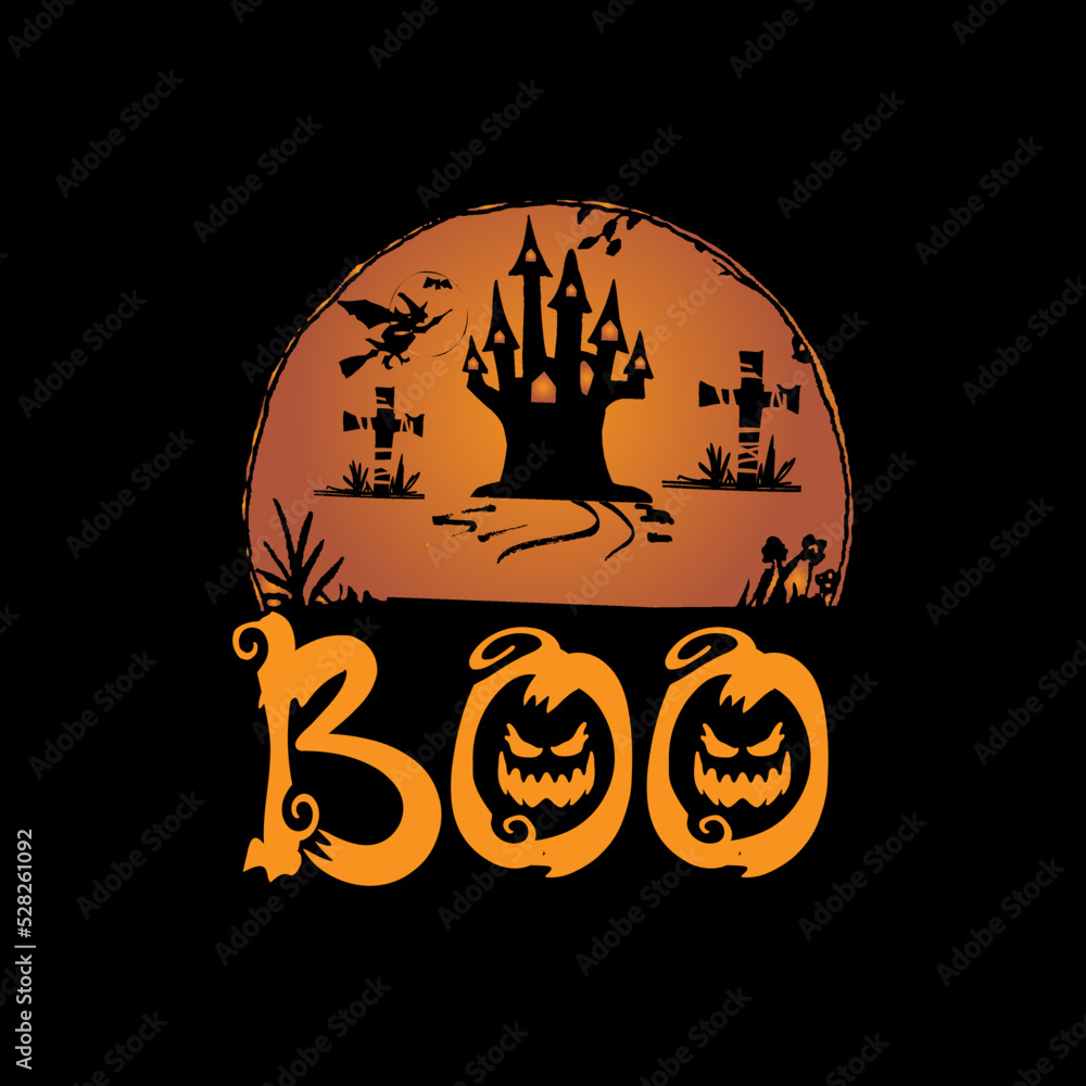 Boo Trendy Halloween t shirt design ready for print Boo Trendy Halloween t shirt design ready for print