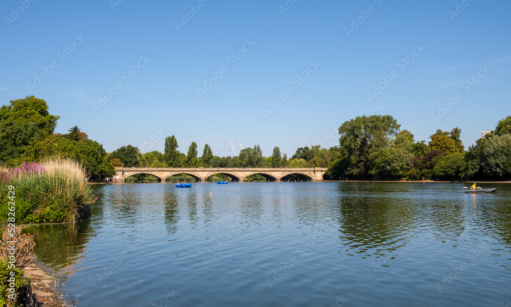 The bridge over the Serpentine lake in Hyde Park, London The bridge over the Serpentine lake in Hyde Park, London