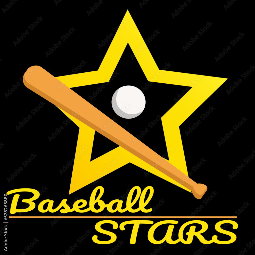 Obraz premium logo baseball team all stars