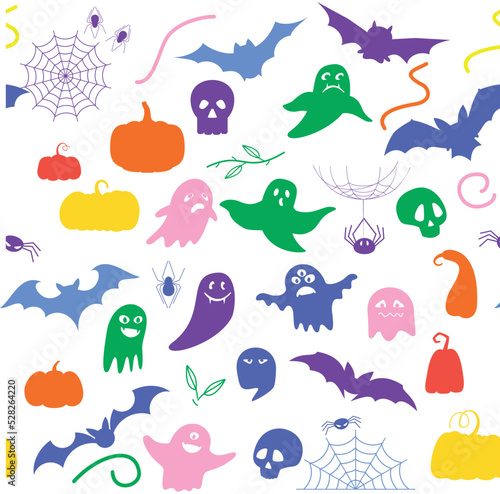 helloween seamless patten. colorful background