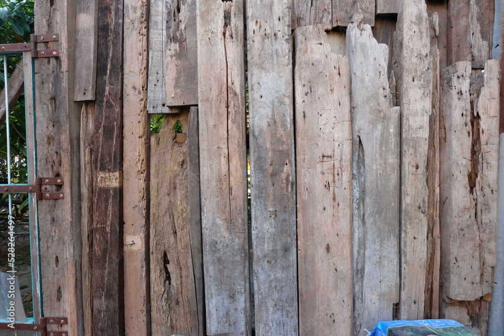 Wooden planks used to make old fences in vintage style. Wooden planks used to make old fences in vintage style.