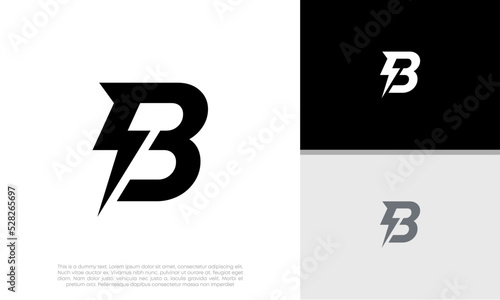 Initials B logo design. Initial Letter Logo. Innovative high tech logo template.