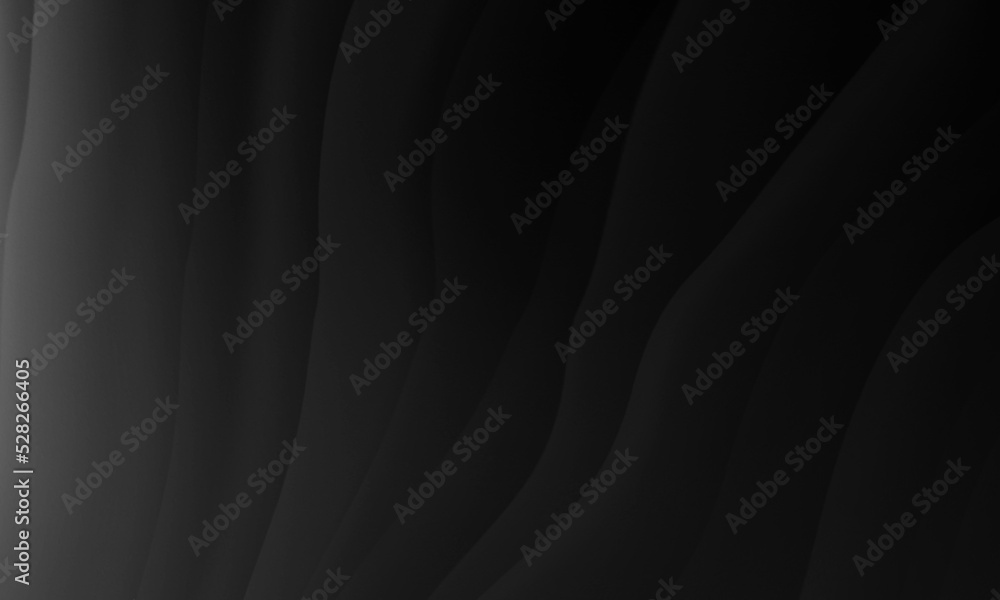 Fototapeta premium Abstract black gray colors gradient with wave lines pattern texture background.
