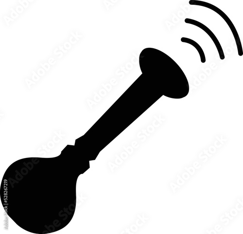 klaxon icon on white background. vehicle horn sign. car beep symbol. flat style.