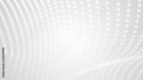 Dot white gray wave light technology texture background. Abstract big data digital concept. 3d rendering. © Papapig
