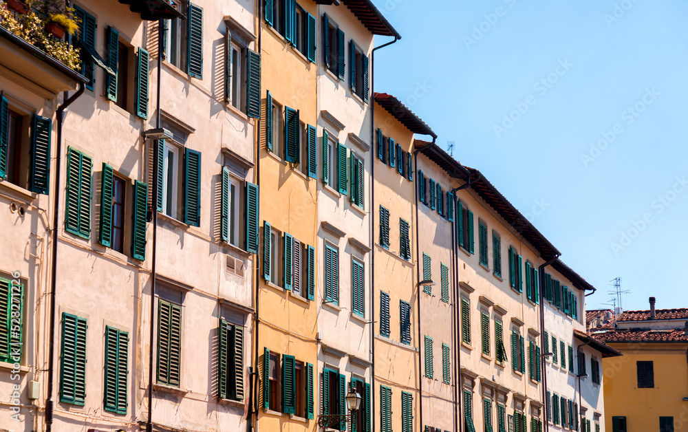 Typical architecture and street view in Florence, Italy