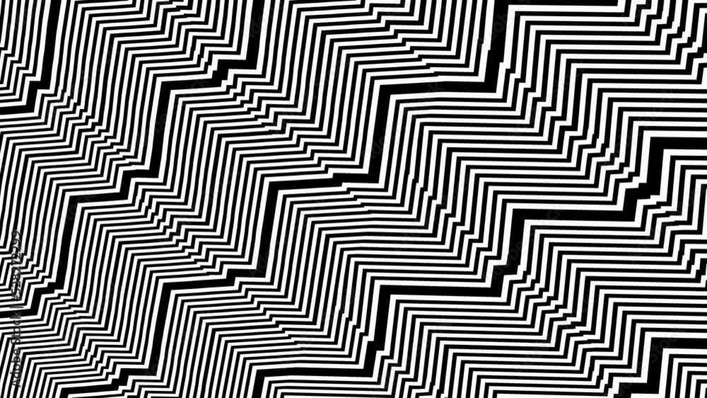 Abstract background with black and white stripes.Seamless loop video. Abstract background with black and white stripes.Seamless loop video.