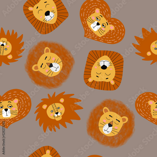 Pattern with lions 