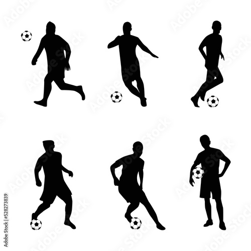 A set of vector set of football, soccer players