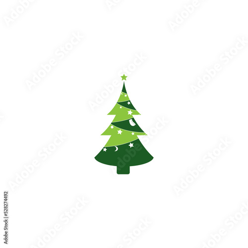 christmas tree vector logo icon illustration