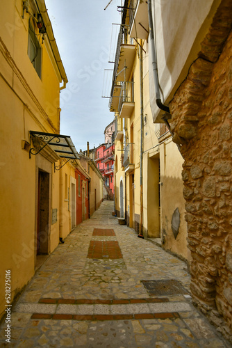 A narrow street in Calitri  a picturesque village in the province of Avellino in Campania  Italy.