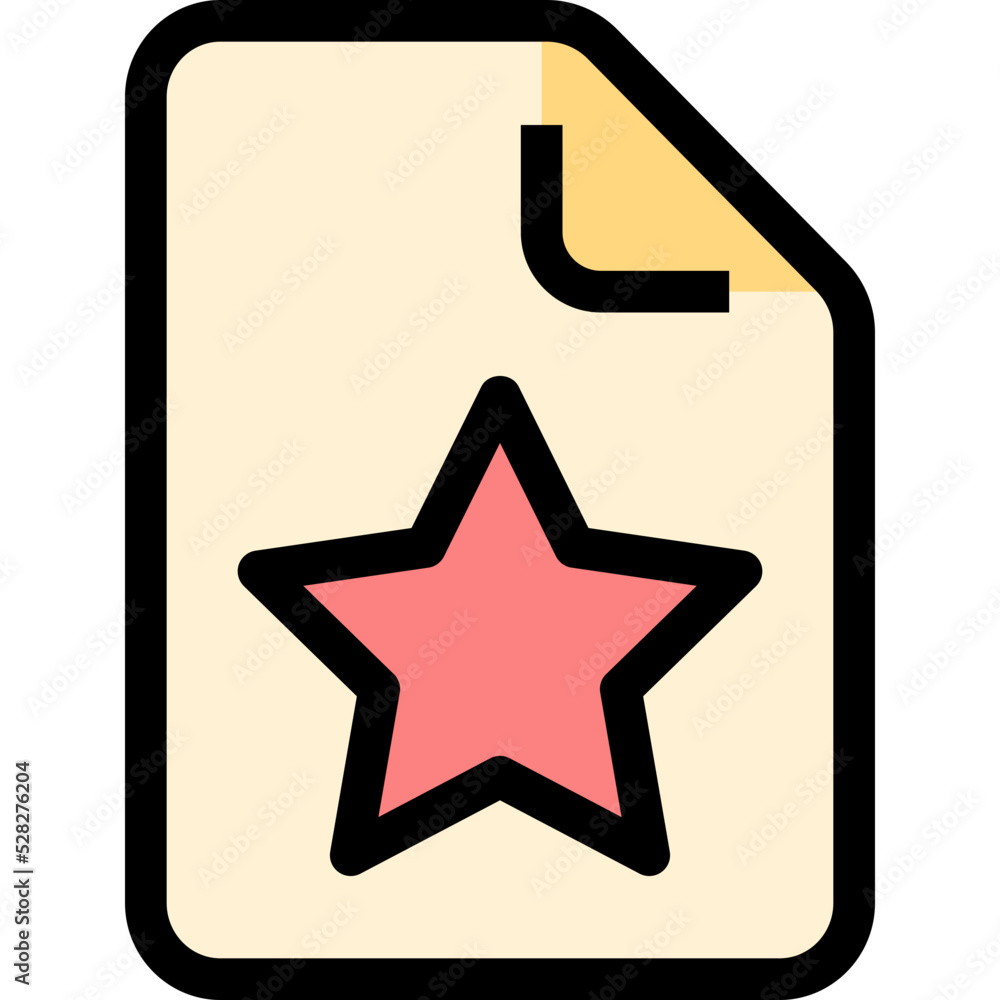 Obraz premium favourite file icon