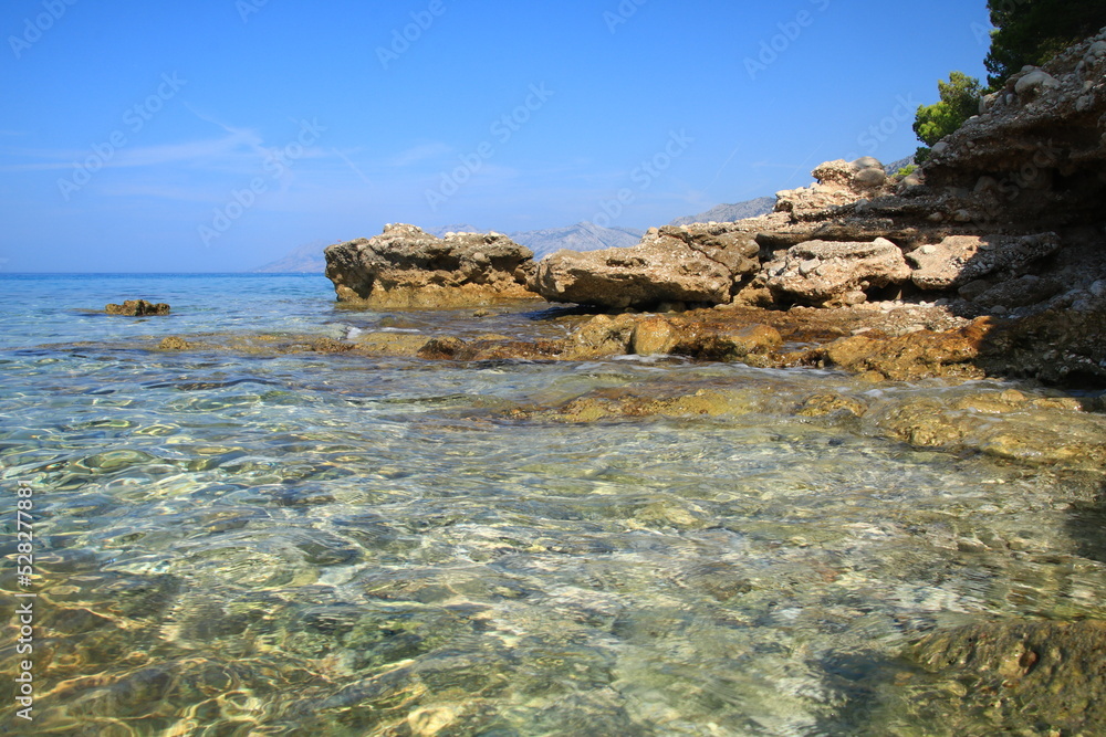 Adriatic Sea in Croatia with azure color of water Adriatic Sea in Croatia with azure color of water
