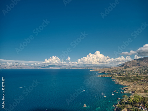 Aerial view of Sicily coastline summer vibes © Fabiano