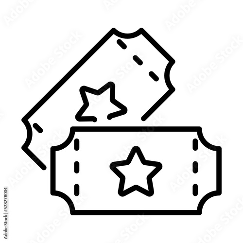 Event tickets icon - Editable stroke