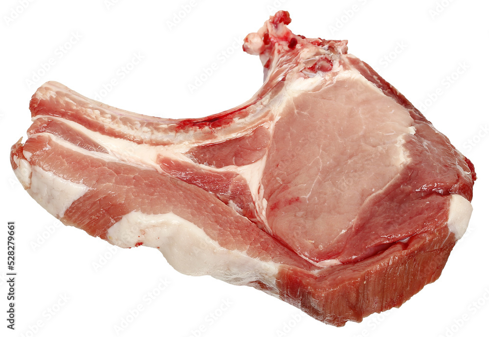 raw pork meat isolated