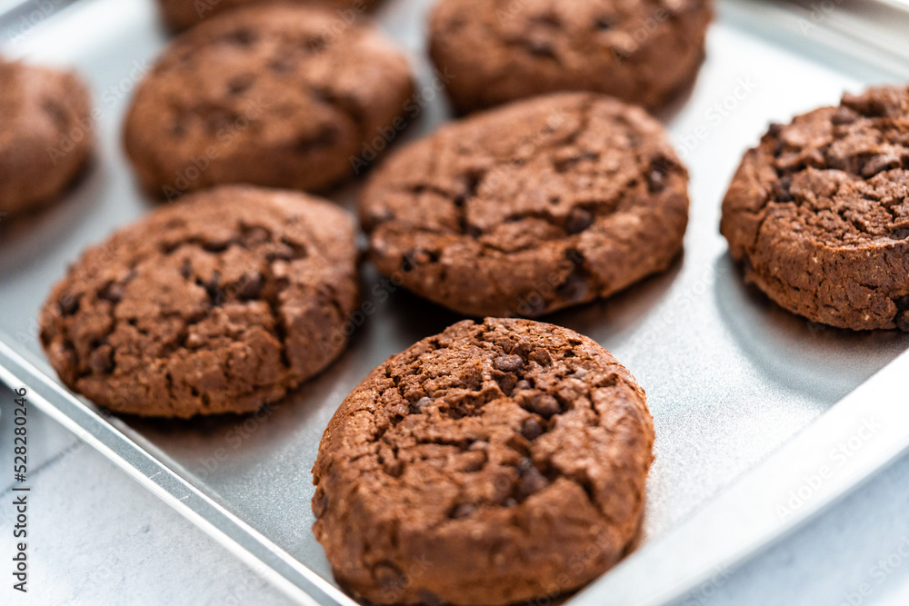Double chocolate chip cookies Double chocolate chip cookies