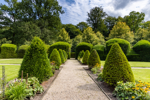 Landscaped cloister garden at castle Clemenswerth in Sogel Lower Saxony in Germany