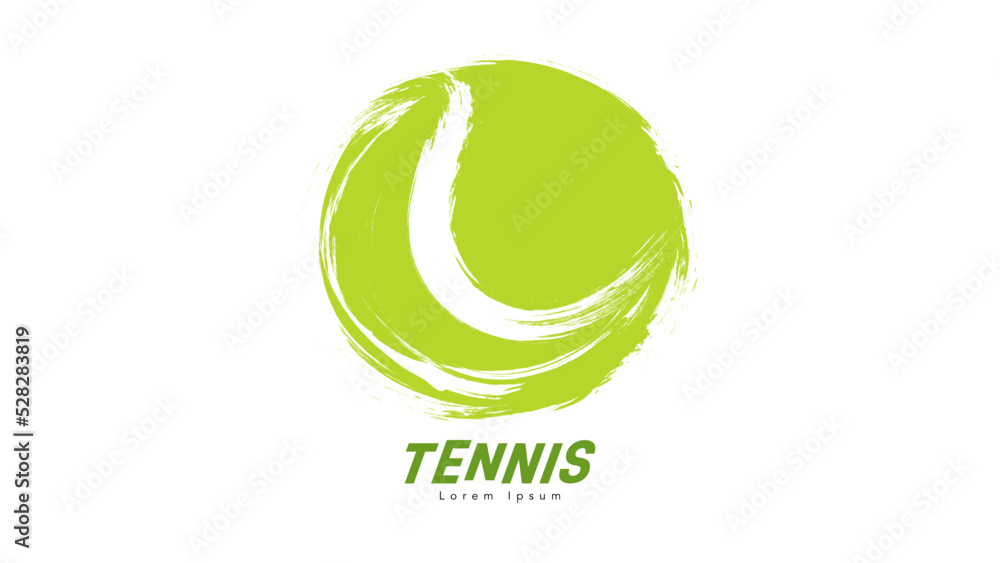 Tennis ball logo,Tennis background , Illustrations for use in online events , Illustration Vector  EPS 10