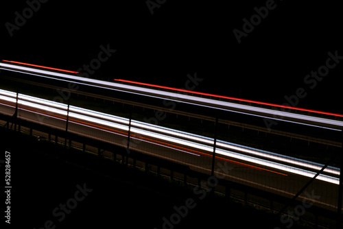 lights of cars with night. long exposure