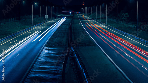 lights of cars with night. long exposure © Krzysztof Bubel