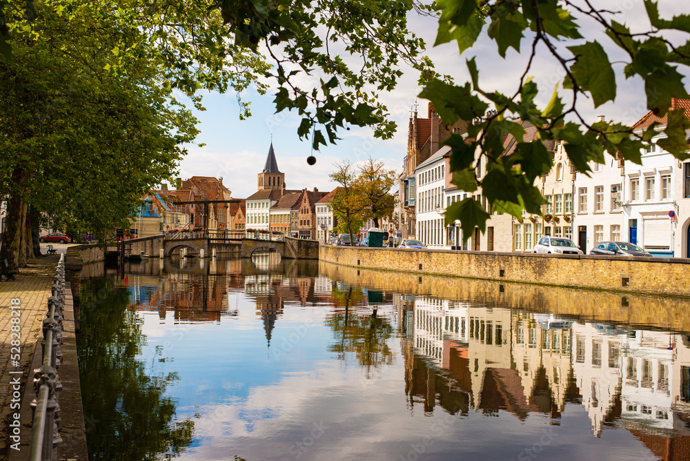 Fototapeta premium old town with canal