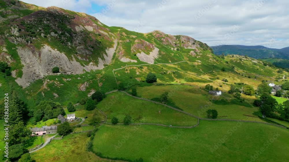 The amazing mountains and valleys at Lake District National Park in England - aerial view - drone photography The amazing mountains and valleys at Lake District National Park in England - aerial view - drone photography